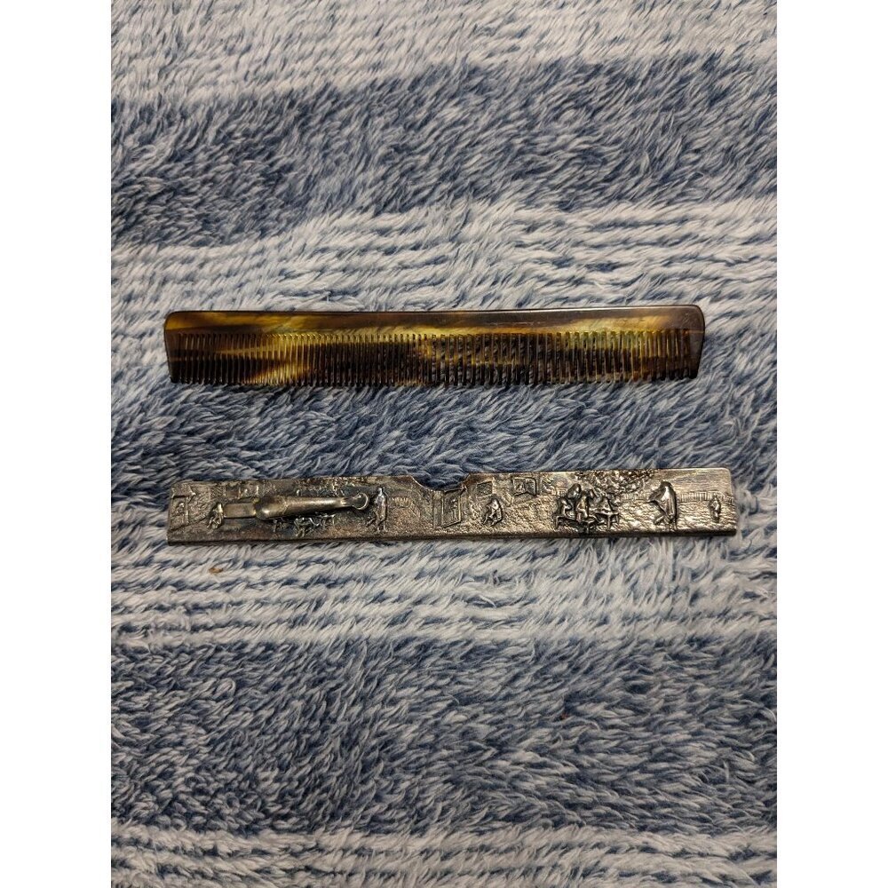 Vintage Purse accessory silver plated cover with pocket clip